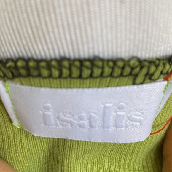 🔥5 for $45🔥 ISALIS green tank top Size S /super cute - Picture 4 of 4